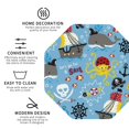 thumbnail image 4 of Honeii Pirate Marine Animals Print Leather Coaster Set of 6, Ideal for Safeguarding Your Furniture from Drinks Spills and Effortless Cleanup,Octagon, 4 of 7