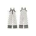 thumbnail image 2 of Suealasg Kids Girls Suspender Jumpsuits Sleeveless Dot Print Buttons Straps Overalls 1T 2T 3T 4T 5T 6T Little Girls Summer One Piece Playsuit, 2 of 9