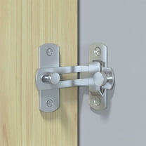 OFFIGAM Stainless Steel Barn Door Lock with 90 Degree Latch, Finish, Easy to Install Privacy Lock for Home and Office