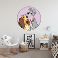 thumbnail image 2 of Baby Dogs Cartoon Characters Decal Lady And The Tramp Movie Design Vinyl Home Kids Bedroom Wall Decal - 20" x 26" Removable Nursery Room Living Room Young Dog Animal Couple Wall Decoration Sticker, 2 of 5