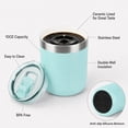 thumbnail image 3 of Ozark Trail 10oz Ceramic Lined Stainless Steel Lowball Tumbler with Magnetic Tritan Transparent Slider Lid, Turquoise, 3 of 15
