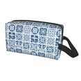 thumbnail image 2 of XMXT Large Capacity Makeup Pouch Bag, Peris Geometric Flower Make Up Storage Bag Cosmetic Travel Toiletry Bags for Women Men, One Size, 2 of 9