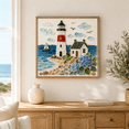 thumbnail image 3 of Sea Glass Craft Kit, Maine Coastal Lighthouse Mosaic Art Project with Glue and Colorful Glass Stones, Coastal City Art Project for Adults, 6 Styles Available, 3 of 4