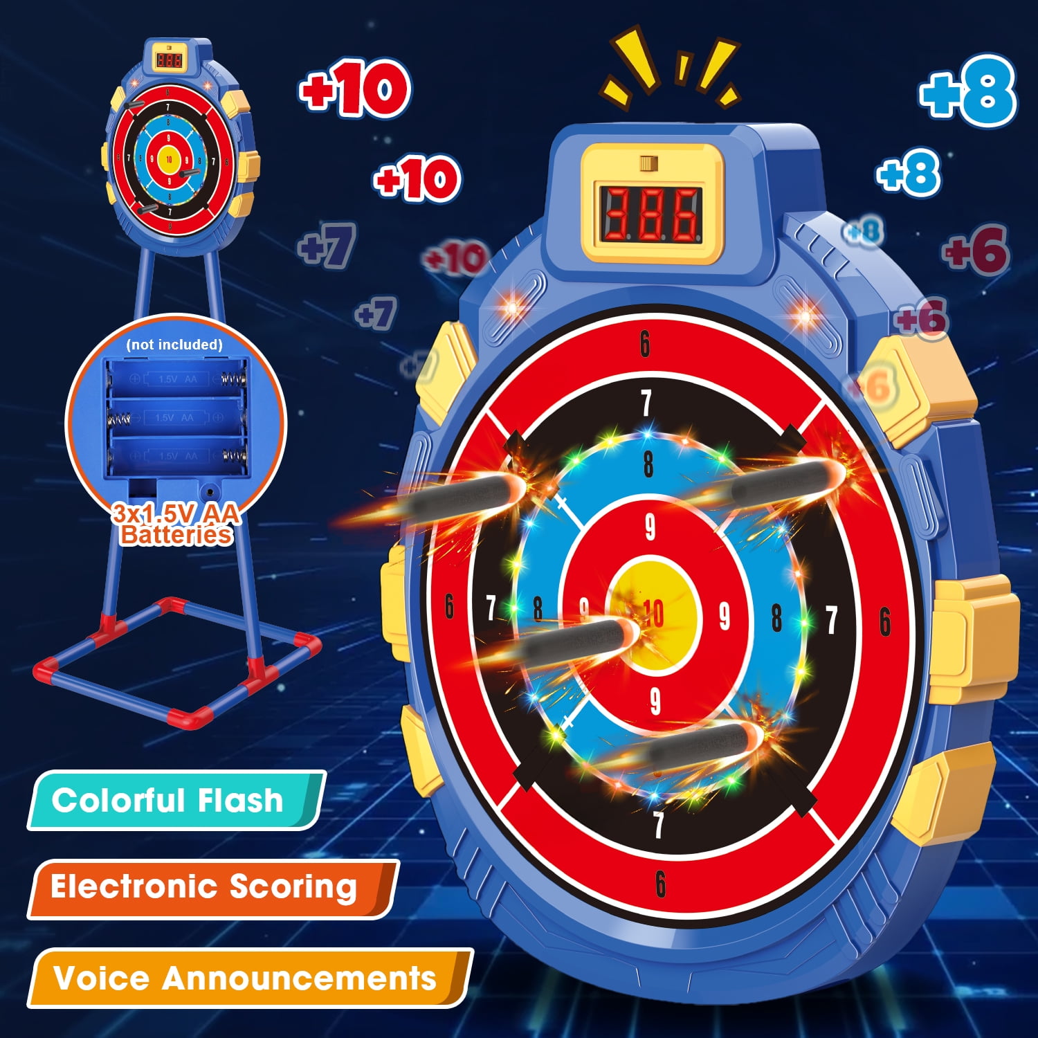 Huge Wave Shooting Game Set for Boys Aged 4-8, Shooting Target Toys, Standing & Hanging, Indoor and Outdoor Shooting Toys for Kids, Christmas Birthday Gift, 2 Pack