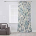 thumbnail image 3 of Blue Snowflake Christmas Semi Sheer Curtains Drapes for Living Room, Bedroom, French Doors Window 54 Inches Long, Xmas Snowflake Vintage Rod Pocket Chiffon Curtain Drapery Voile Draperies Panel, 3 of 6
