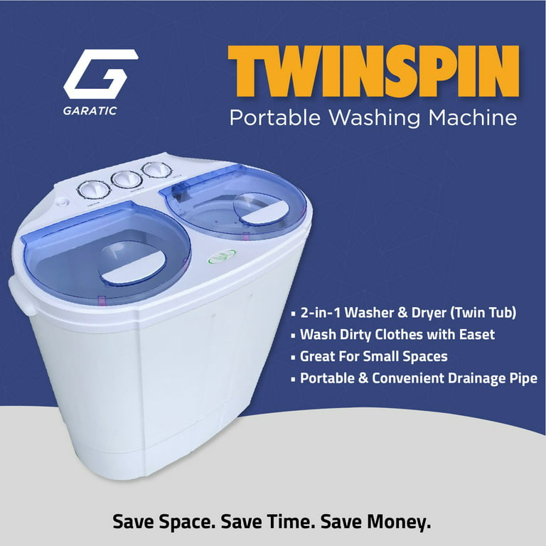 Portable Washing Machine, 2 in 1 Washer Machine, Twin Tub Washing