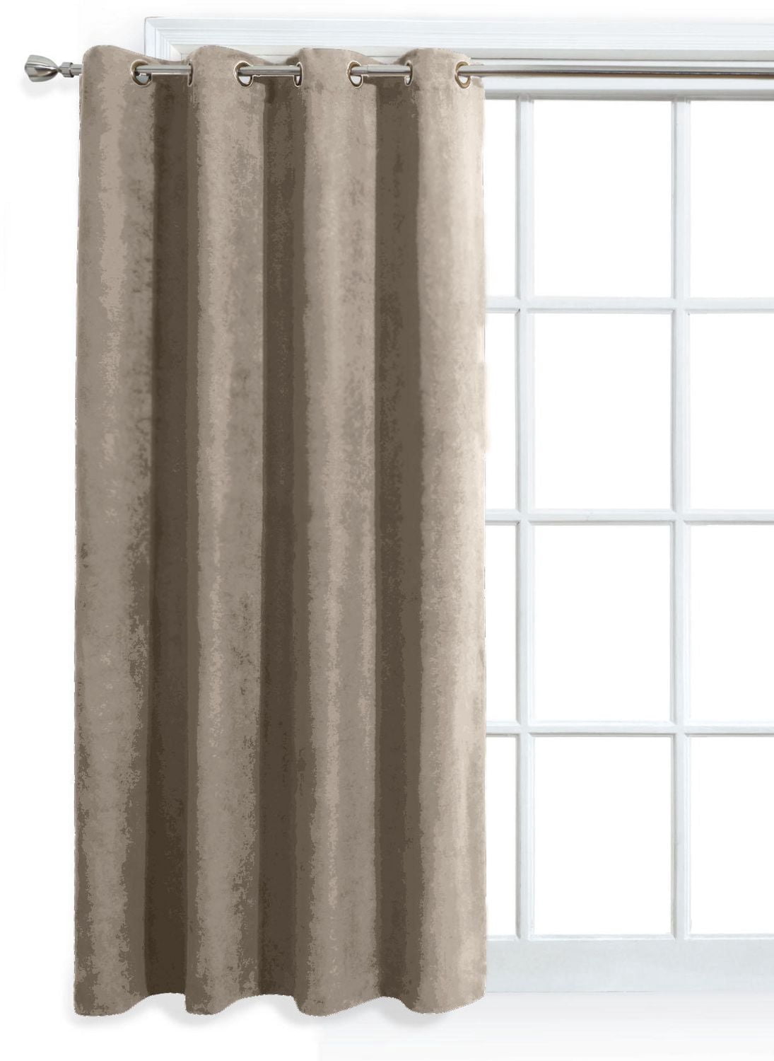 Mainstays Faux Suede Taupe Window Panel