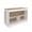 White / Natural Oak, variant on Cuenca Dining Counter Table, Freestanding Structure with 3 Open Storage Shelves