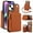 Brown, variant on Crossbody Wallet Case for iPhone 13, RFID Blocking Zipper Handbag Purse Flip Cover, Kickstand Folio Case Card Slots Holder Wrist Strap Lanyard