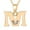 M, variant on EGNMCR Necklaces & Pendants Fashion Women Gift 26 English Letter Name Chain Pendant Necklaces Jewelry women Necklace