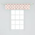 thumbnail image 2 of Ambesonne Romantic Window Valance, Pastel Heart and Dandelion, 54" X 12", Salmon Pale Pink, 2 of 3