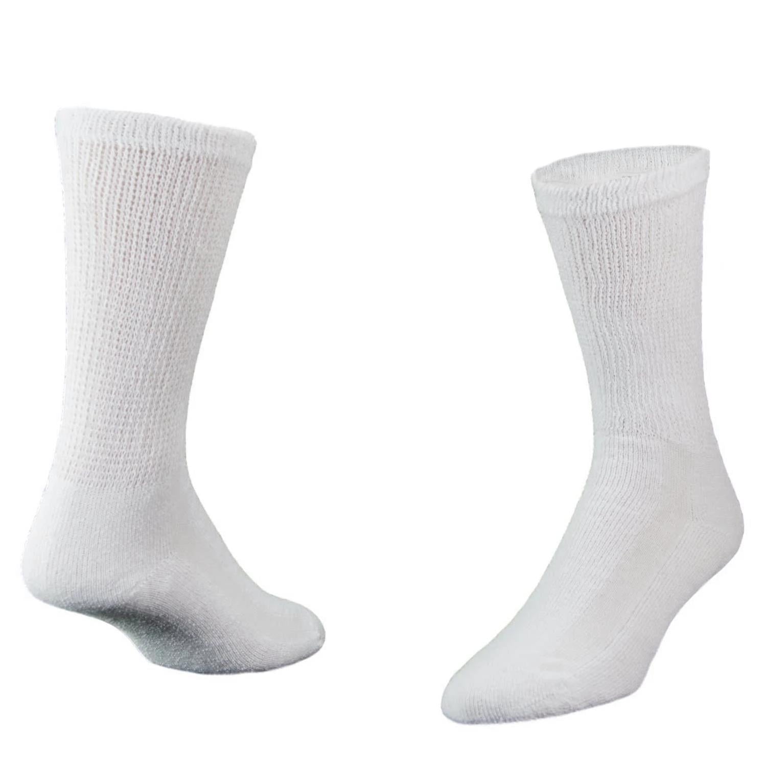 Physicians' Choice Diabetic Crew Socks White Size 911