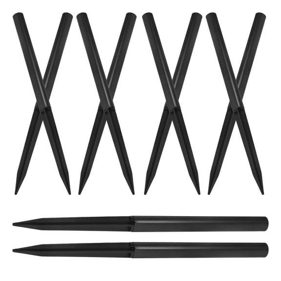 Masteelf  10 Sets Ground Stakes for Christmas Lights Extension Spikes Black