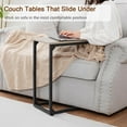 thumbnail image 4 of Hanyu C Shaped End Table Set of 2, Couch Side Table that Slide Under Sofa, Narrow Small Space TV Trays for Living Room, Bedroom, Greige HET02CGY, 4 of 17