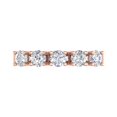thumbnail image 3 of 1 Carat (ctw) 5-Stone Diamond Wedding Band Ring in 14K Rose Gold (Ring Size 4.5), 3 of 5