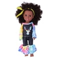 thumbnail image 1 of Conjunto de diadema de muñeca africana de piel negra, muñeca bebé realista de 14 pulgadas, juguete para regalo para niños pequeños, 1 of 5