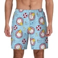 thumbnail image 2 of Picia Gnome Pool Party pattern Mens Swim Trunks with Compression Liner Stretch Beach Shorts Quick Dry with Zipper Pockets No-Chafing Board Shorts-X-Large, 2 of 9