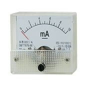 Unique Bargains Analog DC Current 0-10mA Panel Meter Amperemeter White w Installing Parts