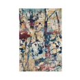 thumbnail image 2 of 4' X 6' Cream Blue and Green Abstract Distressed Area Rug, 2 of 5