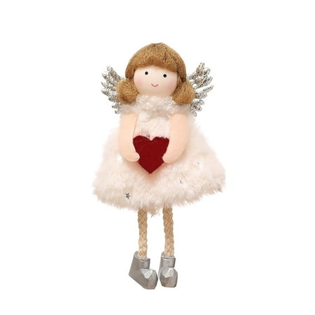 

Angel Doll Pendant Tree Hanging Ornaments Christmas Crafts Decorations For Xmas Thanksgiving Day Stain Glass Birds for Windows Holiday Hanging Ornament Stand Heart Hanging Beads for Doorways Holiday