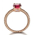thumbnail image 3 of 1 Carat Solitaire Ruby Antique Engagement Ring in Rose Gold, 3 of 4