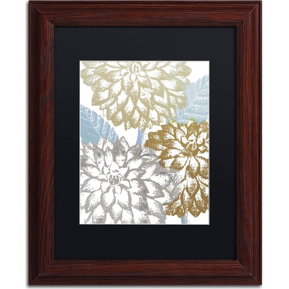 Trademark Fine Art "Sea Dahlias II" Canvas Art by Color Bakery, Black Matte, Wood Frame