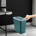 thumbnail image 6 of QuLuJing Bathroom Trash Can with Lid Garbage Can with Press Lid Plastic Wastebasket with Popup Lid for Toilet office Bedroom Living Room, Must Haves for Home, 6 of 7