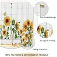 thumbnail image 4 of Farmhouse Sunflower Kitchen Curtains Floral Flower Country Wooden Small Short Cafe Window Curtains Rustic Plant Spring Rod Pocket Bathroom Window Drapes Treatment Curtains (26x24 Inch), 4 of 6