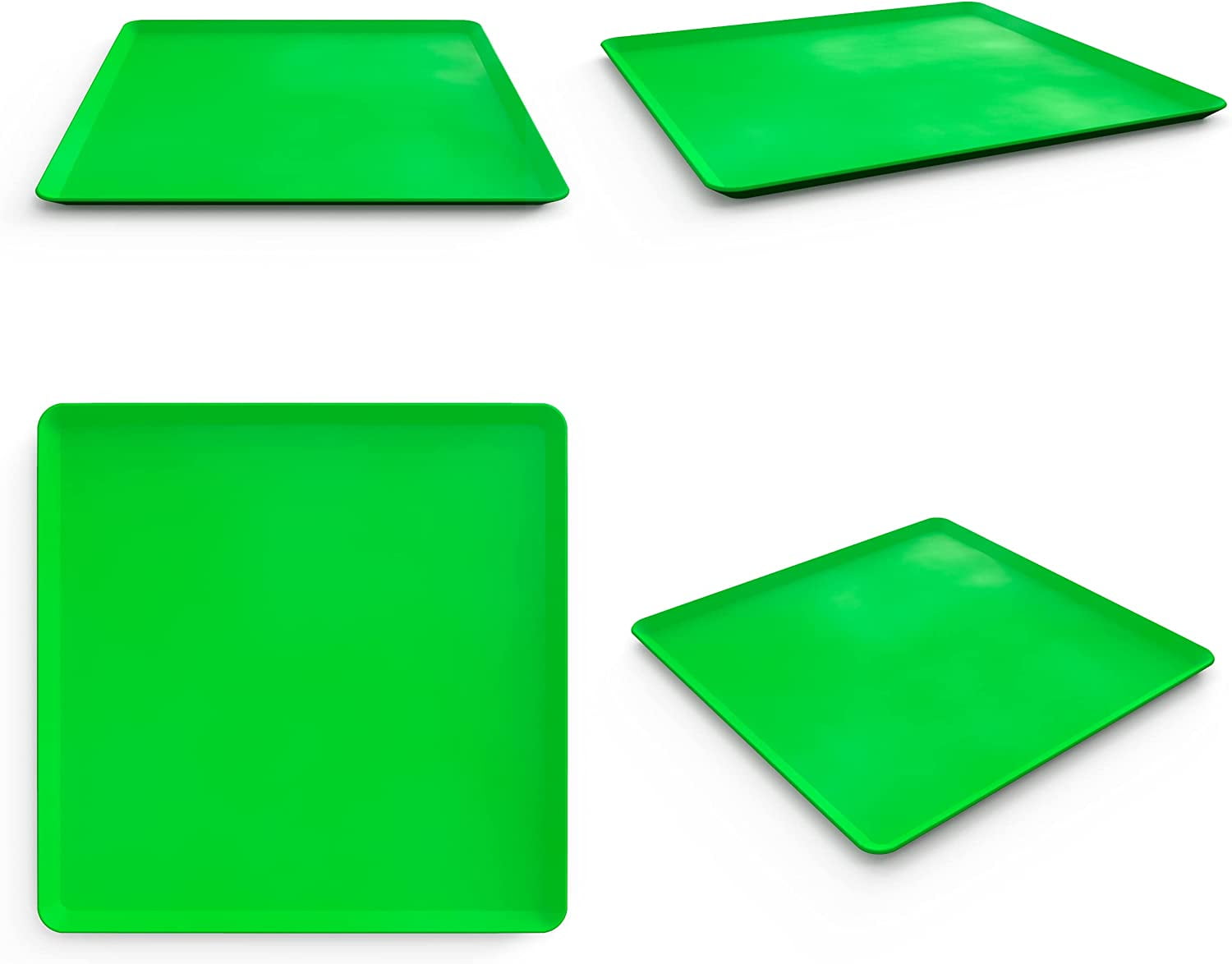 Skywin Dog Puppy Pad Holder Tray - Green, 2 Pack No Spill Pee Pad Holder for Dogs - Pee Pad Holder Works with Most Training Pads (Green)