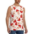 thumbnail image 2 of Bixox Men's Cute Mushroom Printed Shirt Sleeveless Fitness Tank Top-Large, 2 of 7