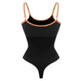 thumbnail image 5 of WMTBSRSW Women Shapewear Bodysuit Color Block Tummy Control Shapewear Body Shaper Shaping Adjustable Shoulder Strap Thong Body Suit Sleeveless Going Out Tops, 5 of 5