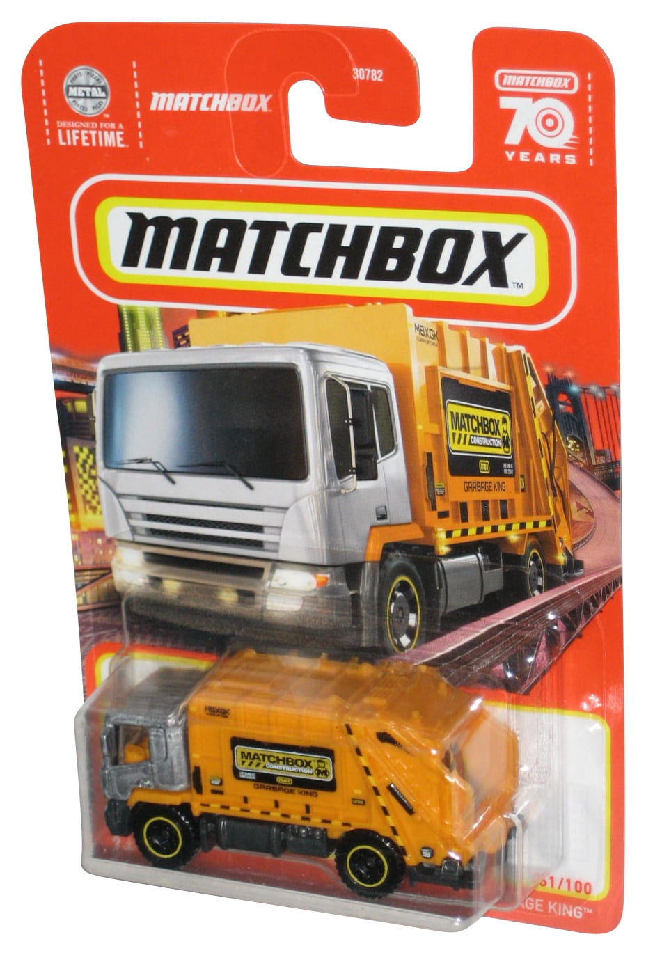 Matchbox Working Rigs Metal Vehicle - GARBAGE KING XL (Red)(HFH34