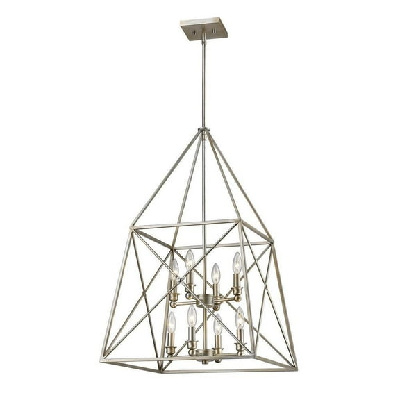 8 Light Pendant in Industrial Restoration Style 20 inches Wide By 31.75 inches High Bailey Street Home 372-Bel-2334107