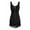 Black, variant on Morttic Women's Fashionable Boho Faux Suede Fringe Mini Dress – Sleeveless Front Zip Slim Bodycon Party Dress Green,S