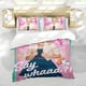 thumbnail image 5 of JOJO Siwa Conjunto de sábanas temático, trío de piezas, cómodo y amigable con la piel, diseño único, regalo de decoración para el hogar para familiares, amigos y fans,173cm *218cm, 5 of 6