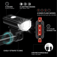 thumbnail image 2 of UUGEE Bicycle Bike Lights Front and Back for Night Riding Rechargeable Bike Accessories Headlight Tail Light for Adult, 2 of 7