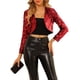 thumbnail image 5 of INSPIRE CHIC Chaqueta Bolero Corto Abierto sin Cuello de Lentejuelas para Mujeres con Mangas Largas XS Roja, 5 of 8