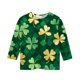 thumbnail image 5 of Blusas y camisas de manga larga y cuello redondo para niños, tallas medianas y grandes, informales, con estampado de San Patricio, mangas a ochos y cuello redondo, camisetas para niños., 5 of 5