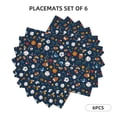 thumbnail image 2 of Placemats Set Of 4 / 6, Baseball Football Placemats For Dining Table Indoor/Outdoors Heat Resistant Washable Placemats 18" X 12", 2 of 8