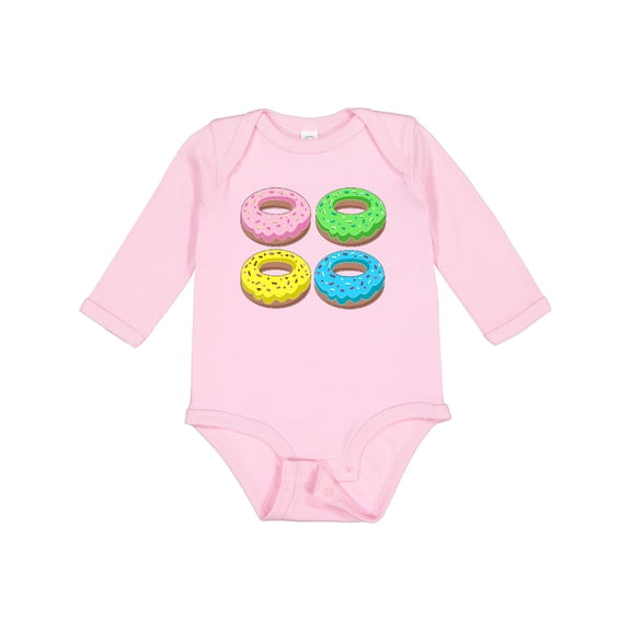 Inktastic Coloful Donuts with Sprinkles Boys or Girls Long Sleeve Baby Bodysuit
