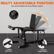 3 In 1 Leg Extension and Curl Machine, 440LB Adjustable Leg Curl Machine for Home Gym, Seated Leg Extension and Lying Curl Machine for Lower Body Workouts