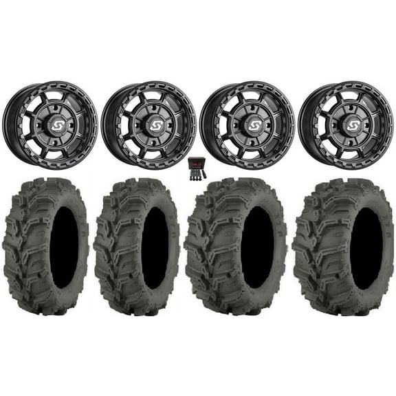 Sedona Rift 14" Wheels Black 27" Mud Lite XTR Tires Polaris RZR XP 1000 / PRO XP / Ranger XP 900/1000