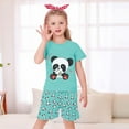 thumbnail image 2 of DDSOL Girls Pajamas Short Sleeves Pjs Cotton 2-Pack Sleepwear Sets Mint Green 6T, 2 of 8
