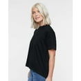 thumbnail image 2 of LAT B06938507 Women High-Low T-Shirt, Black - 2XL, 2 of 5