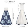 thumbnail image 2 of Hanging Towels 2 Pcs, Dish Towels Tribal Vintage Elephant Absorbent Hand Towels with Hanging Loop Washcloth for Bathroom Kitchen, 2 of 6