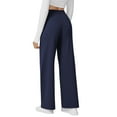 thumbnail image 4 of Olyvenn High Waisted Work Pants for Women Business Casual Outfits 2025 Office Dress Pants Trousers with Pockets Navy XL, 4 of 5