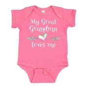 Inktastic My Great Grandma Loves Me- Heart Great Grandchild Boys or Girls Baby Bodysuit