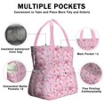 thumbnail image 3 of Pioneer Flower Floral Print Pattern Drawstring Lunch Bag Women - Drawstring Lunch Bag Insulated for Work Office - Stain-Resistant Large Lunchbags for Women with Multi-Pockets, 3 of 6