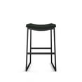 thumbnail image 2 of Amisco David 30 in. Bar Stool - Black Polyester / Black Metal, 2 of 9