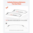 thumbnail image 6 of VEVOR Cross Bars Roof Racks, 165lbs Capacity, Compatible with Toyota Highlander 2014-2019 XLE, Limited, SE with Flush Roof Rails, Heavy Duty Aluminum Crossbar Racks Roof Rail Rooftop Luggage Canoe, 6 of 9